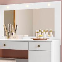 Penteadeira Camarim Bella Com Espelho E Led Branco Moval - 3