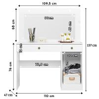 Penteadeira Camarim Bella Com Espelho E Led Branco Moval - 6