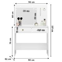 Penteadeira Camarim Ideal Com Espelho E Led Branco Moval - 6