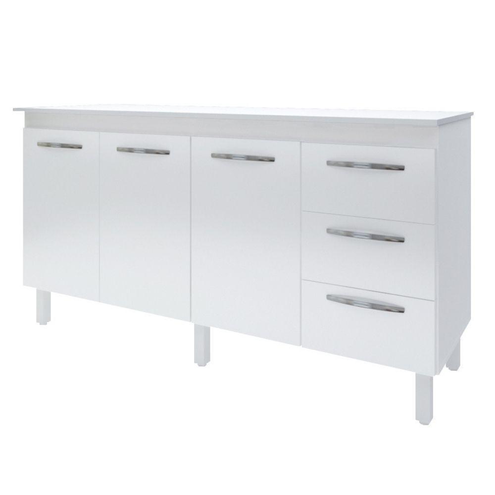 Balcão Com Tampo Diana 150 Cm Branco Moblis - 1