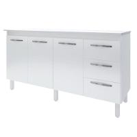 Balcão Com Tampo Diana 150 Cm Branco Moblis - 1