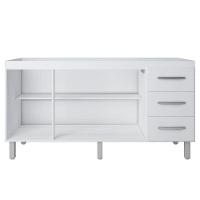 Balcão Com Tampo Emily 160 Cm Branco Savana Moblis - 3