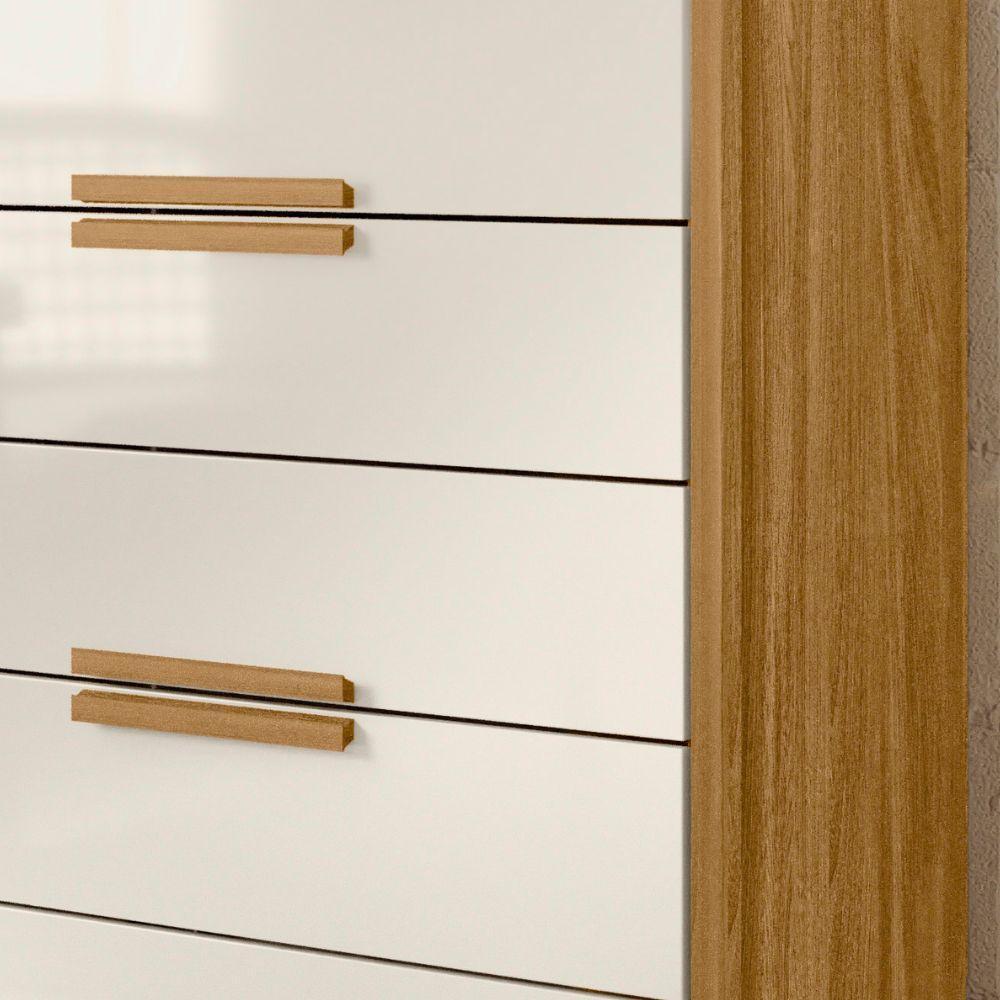 Cômoda Dhara 4 Gavetas Freijó Off White Moval - 3