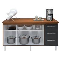 Balcão Com Tampo Emily 160 Cm Savana Moblis - 3