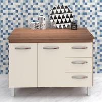 Balcão Com Tampo Bianca 120 Cm Savana Off White Moblis - 2