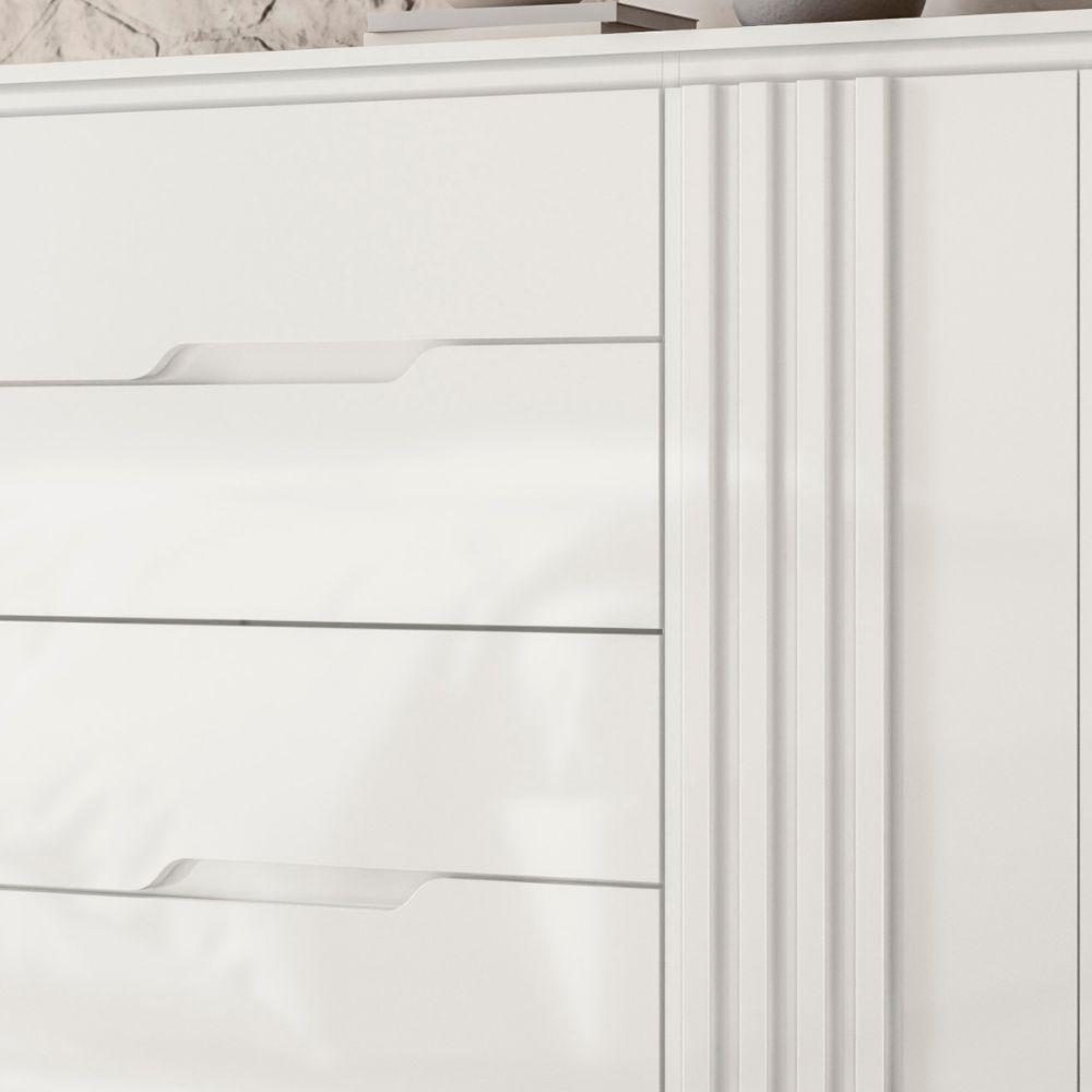 Cômoda Texas 2 Portas E 4 Gavetas Branco Moval - 3