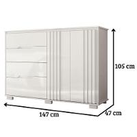 Cômoda Texas 2 Portas E 4 Gavetas Branco Moval - 6