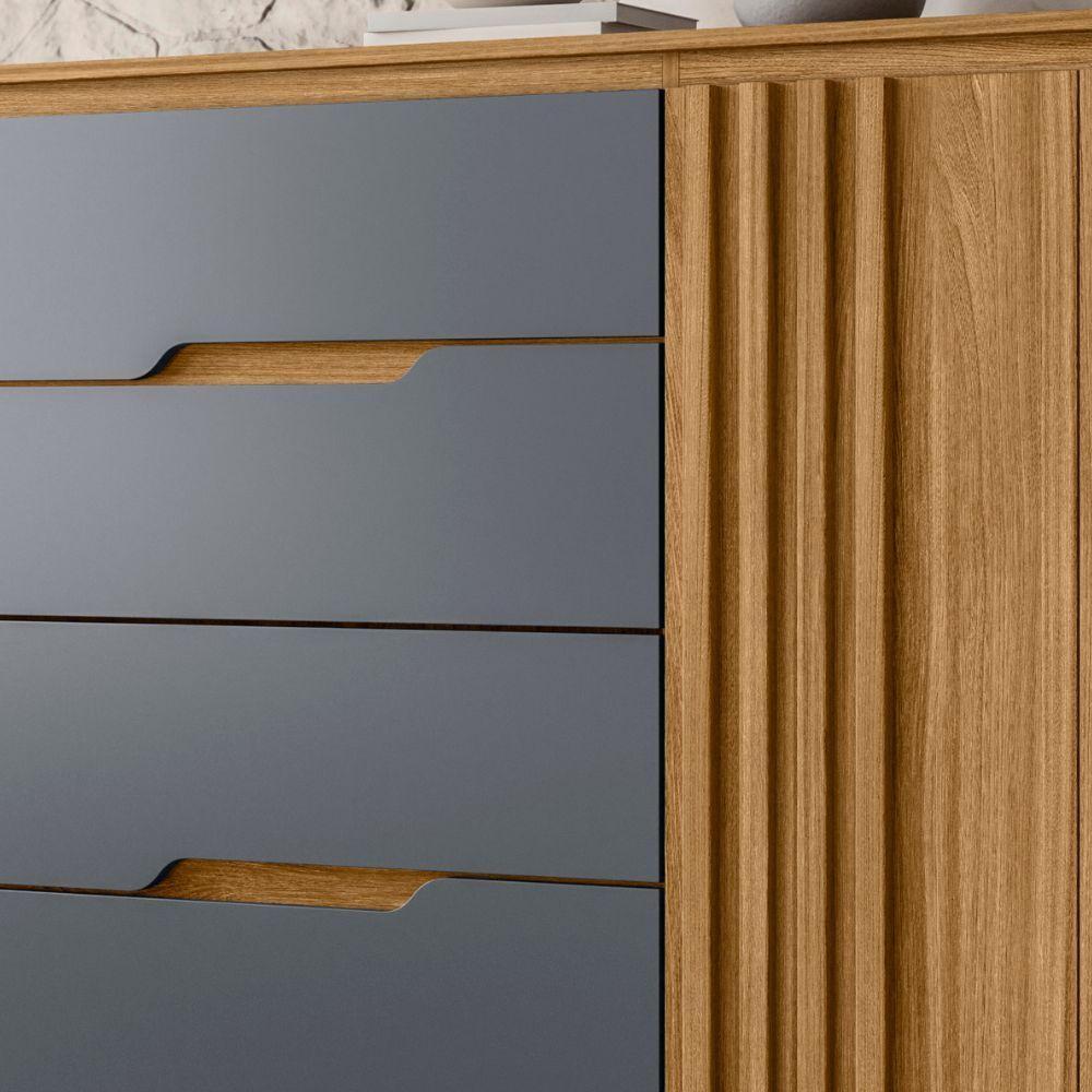 Cômoda Texas 2 Portas E 4 Gavetas Freijó Cinza Moval - 3