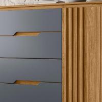 Cômoda Texas 2 Portas E 4 Gavetas Freijó Cinza Moval - 3