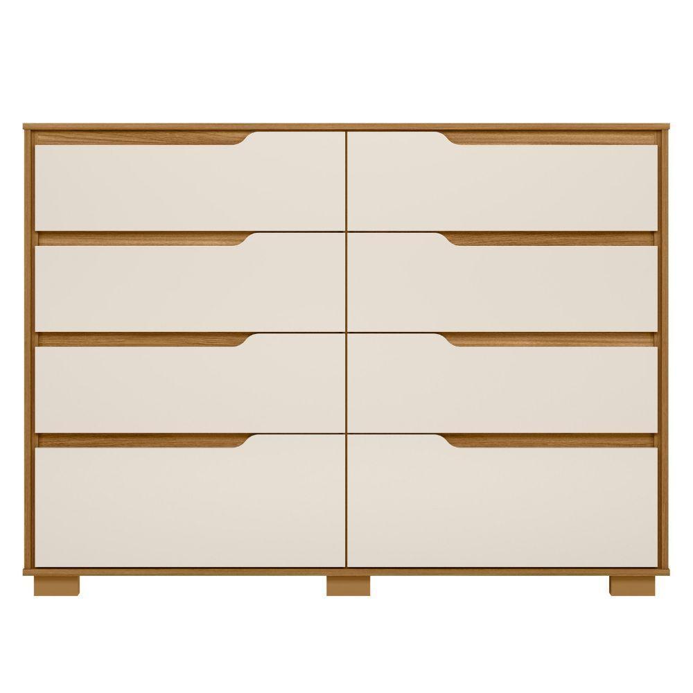 Cômoda Georgia 8 Gavetas Freijó Off White Moval - 4