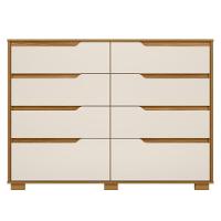 Cômoda Georgia 8 Gavetas Freijó Off White Moval