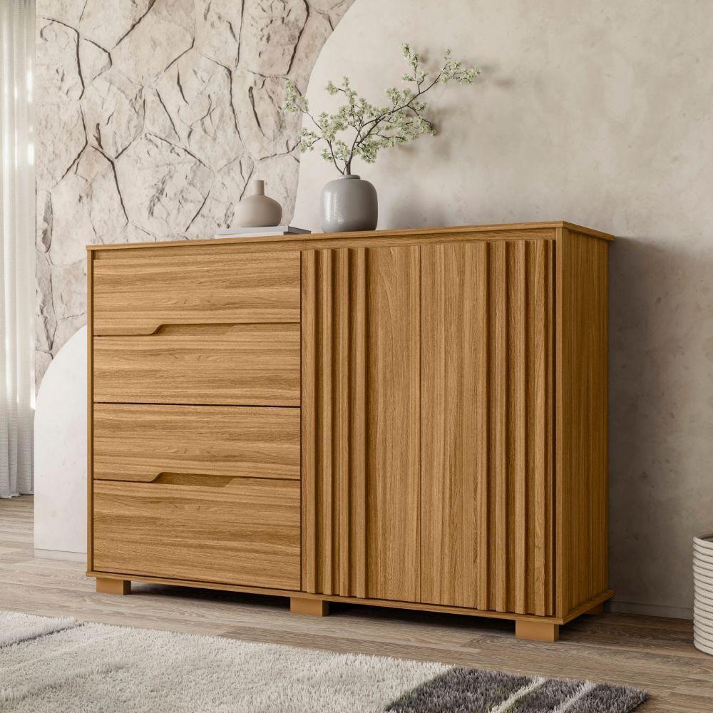 Cômoda Texas 2 Portas E 4 Gavetas Freijó Moval - 2