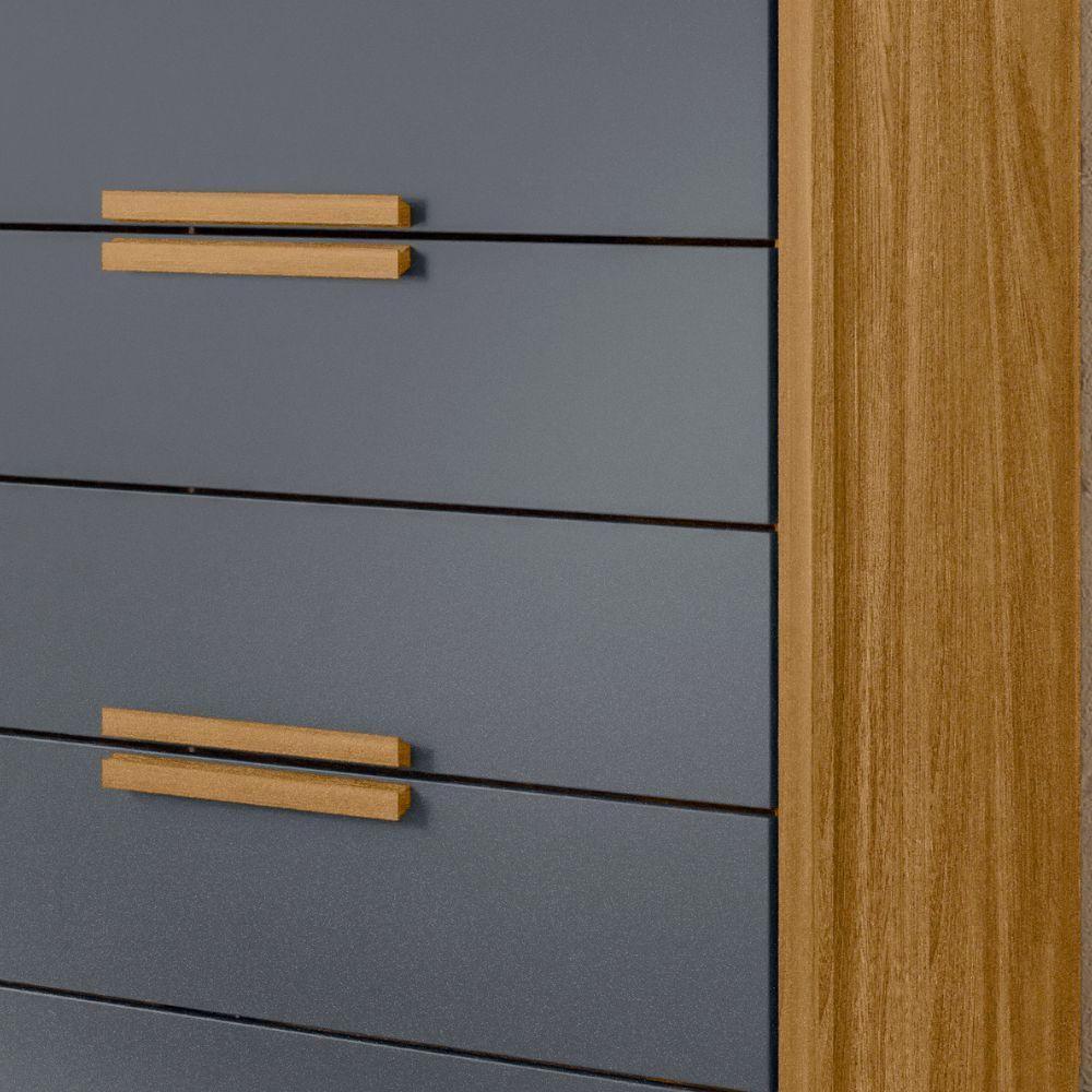 Cômoda Dhara 4 Gavetas Freijó Cinza Moval - 4