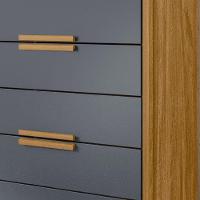 Cômoda Dhara 4 Gavetas Freijó Cinza Moval