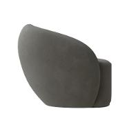 Kit 2 Poltronas Decorativas Sala De Estar íbis Encosto Fixo Veludo Grafite G33 - Gran Belo - 2