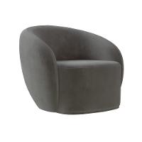 Kit 2 Poltronas Decorativas Sala De Estar íbis Encosto Fixo Veludo Grafite G33 - Gran Belo - 5