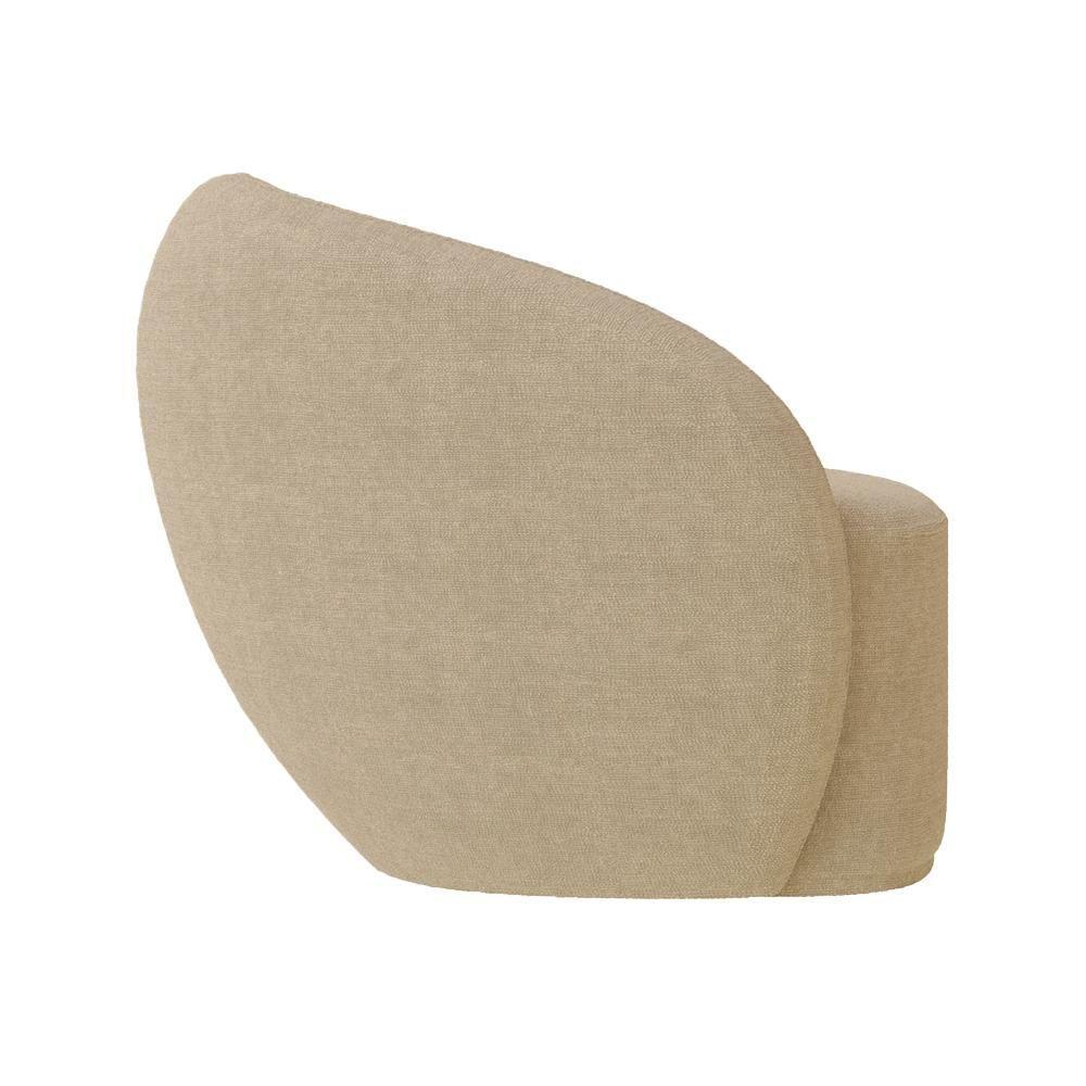 Kit 2 Poltronas Decorativas Sala De Estar íbis Encosto Fixo Bouclê Bege G33 - Gran Belo - 2