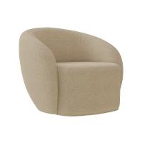 Kit 2 Poltronas Decorativas Sala De Estar íbis Encosto Fixo Bouclê Bege G33 - Gran Belo - 5