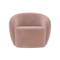 Kit 2 Poltronas Decorativas Sala De Estar íbis Encosto Fixo Veludo Rosê G33 - Gran Belo - 2