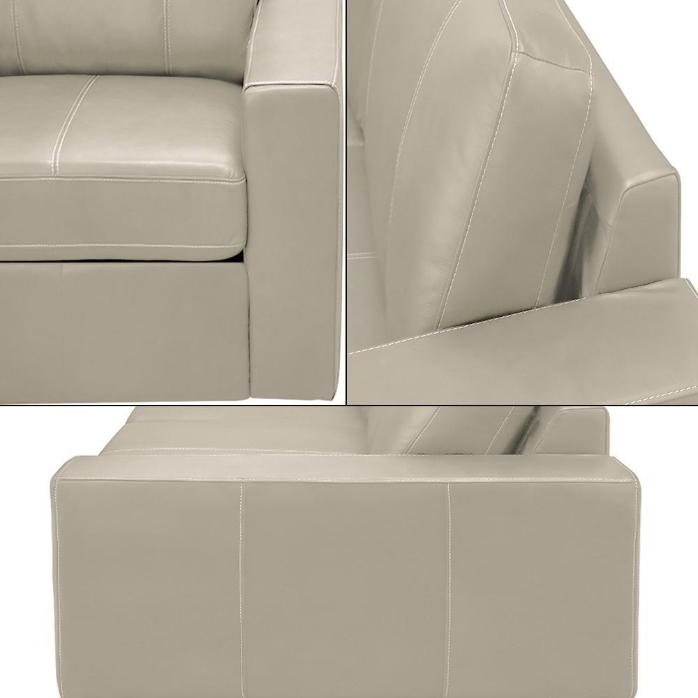 Sofá Decorativo Agatha 2 Lugares Sala De Estar 150cm Pés Em Madeira Couro Bege G88 - Gran Belo - 3