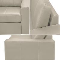 Sofá Decorativo Agatha 2 Lugares Sala De Estar 150cm Pés Em Madeira Couro Bege G88 - Gran Belo - 3