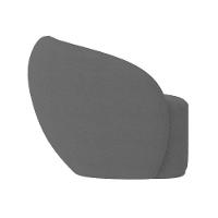 Kit 2 Poltronas Decorativas Sala De Estar íbis Encosto Fixo Bouclê Grafite G33 - Gran Belo - 7