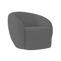 Kit 2 Poltronas Decorativas Sala De Estar íbis Encosto Fixo Bouclê Grafite G33 - Gran Belo - 8