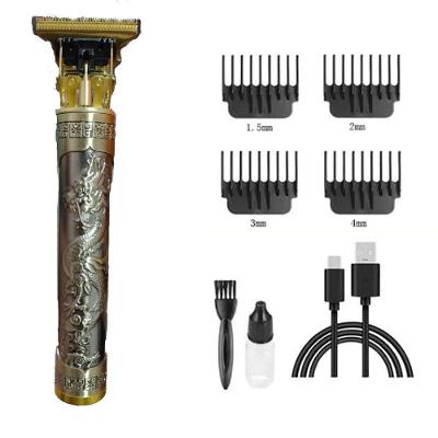 Maquina Profissional Barbeador Corta Cabelo Carregamento Usb Dourado