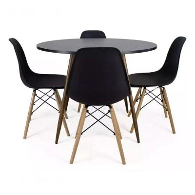 Conjunto De Mesa 100 Cm Com 4 Cadeiras Eames New