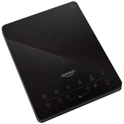 Cooktop de Indução Portátil Dako 1 Boca Vitrocerâmico com Painel Digital Touch Preto 110V