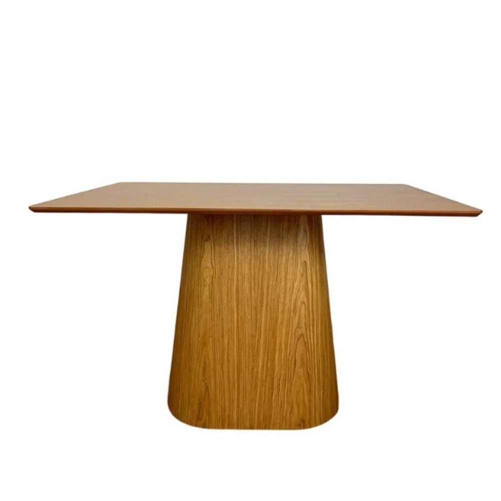 Mesa De Jantar Cone Retangular 150x90 Cm Tampo Freijó Base Freijó Cor Marrom - 1