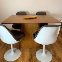 Mesa De Jantar Cone Retangular 150x90 Cm Tampo Freijó Base Freijó Cor Marrom - 2