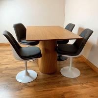 Mesa De Jantar Cone Retangular 150x90 Cm Tampo Freijó Base Freijó Cor Marrom - 3