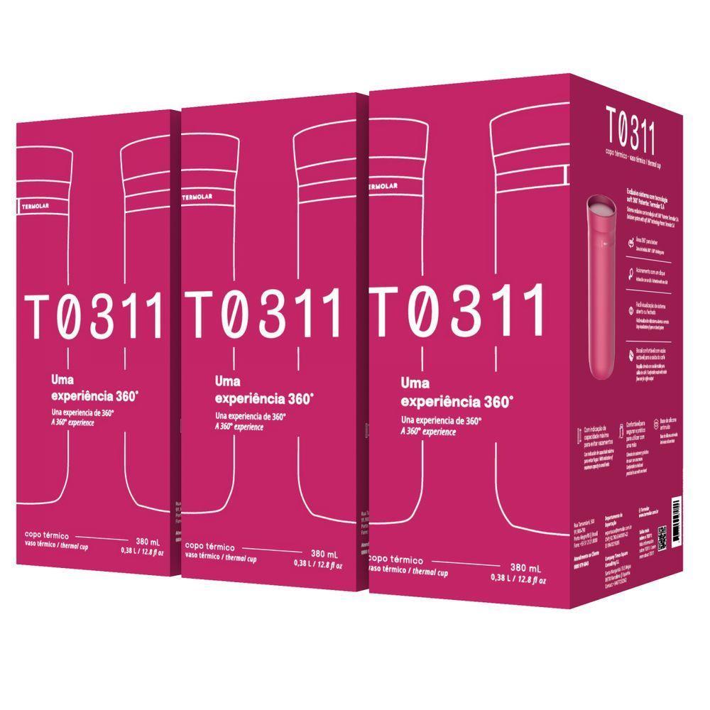 Copo Térmico T0311 Rosa Cyber 380ml Termolar - 6