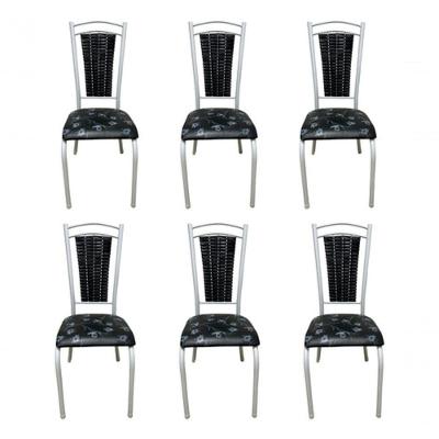 Kit 6 Cadeiras Cozinha Aço Tubolar Confortável Jantar