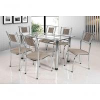 Kit 6 Cadeira Jantar Moderna Cromada Aço Junco Cozinha Sala - 2