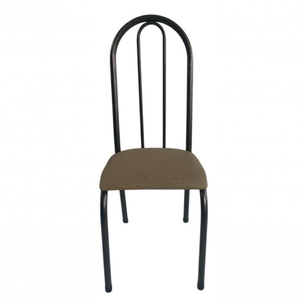 Kit 6 Cadeira Sala Jantar Aço Tubolar Cozinha Corino Junco Bege - 4