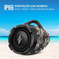 Caixa De Som Boombox Plus Aiwa BBS-01-BG 200w Bt 30h IP66 USB Cinza Boombox Bivolt