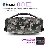 Caixa De Som Boombox Plus Aiwa BBS-01-BG 200w Bt 30h IP66 USB Cinza Boombox Bivolt - 6
