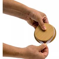 Pote 1100ml De Vidro Canelado Com Tampa De Bambu -oikos - 2