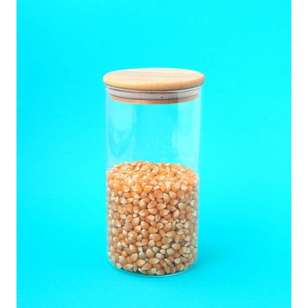 Pote Hermético Com Tampa De Bambu Redondo 1100ml - Oikos - 3