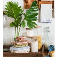 Pote Hermético Com Tampa De Bambu Redondo 1100ml - Oikos - 4