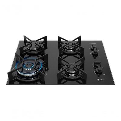 Fogão Cooktop Gás Fischer Fit Line 36330-102673 4 Bocas Vidro Temperado Tripla Chama Bivolt