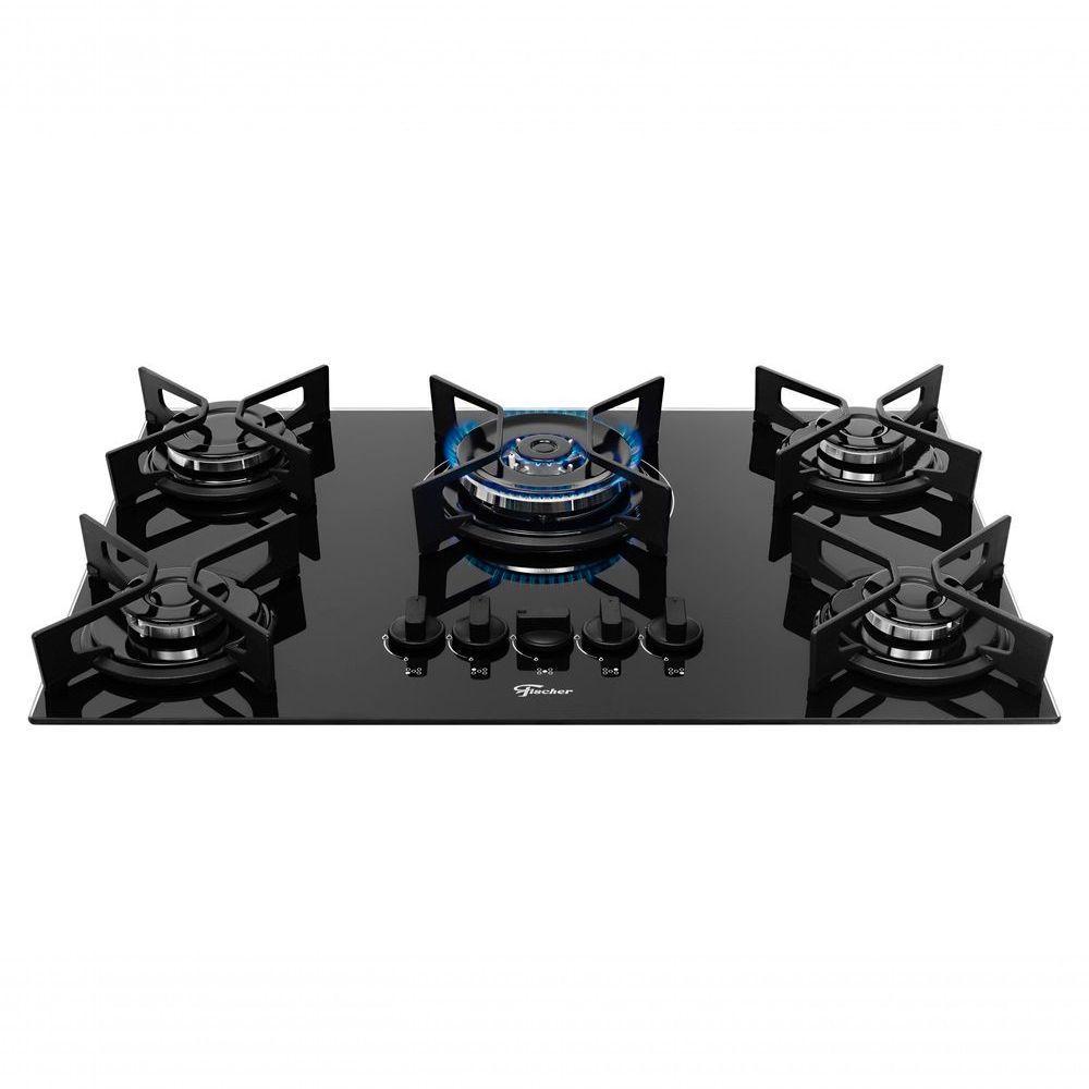 Fogão Cooktop Fischer 5 Bocas Tripla Chama Fit Line 36340-102674 Bivolt - 2