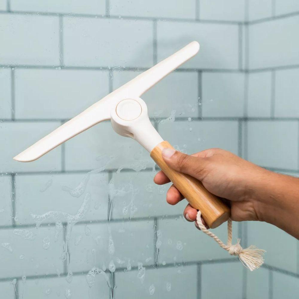 Rodo De Pia Dobrável Com Cabo De Bambu Oikos off White - 5