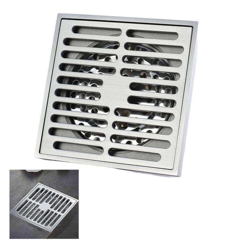 Ralo Inox 10x10 Banheiro Lavabo Anti Odor Rapido Escoamento Anti Inseto Resistente Seguro - 1