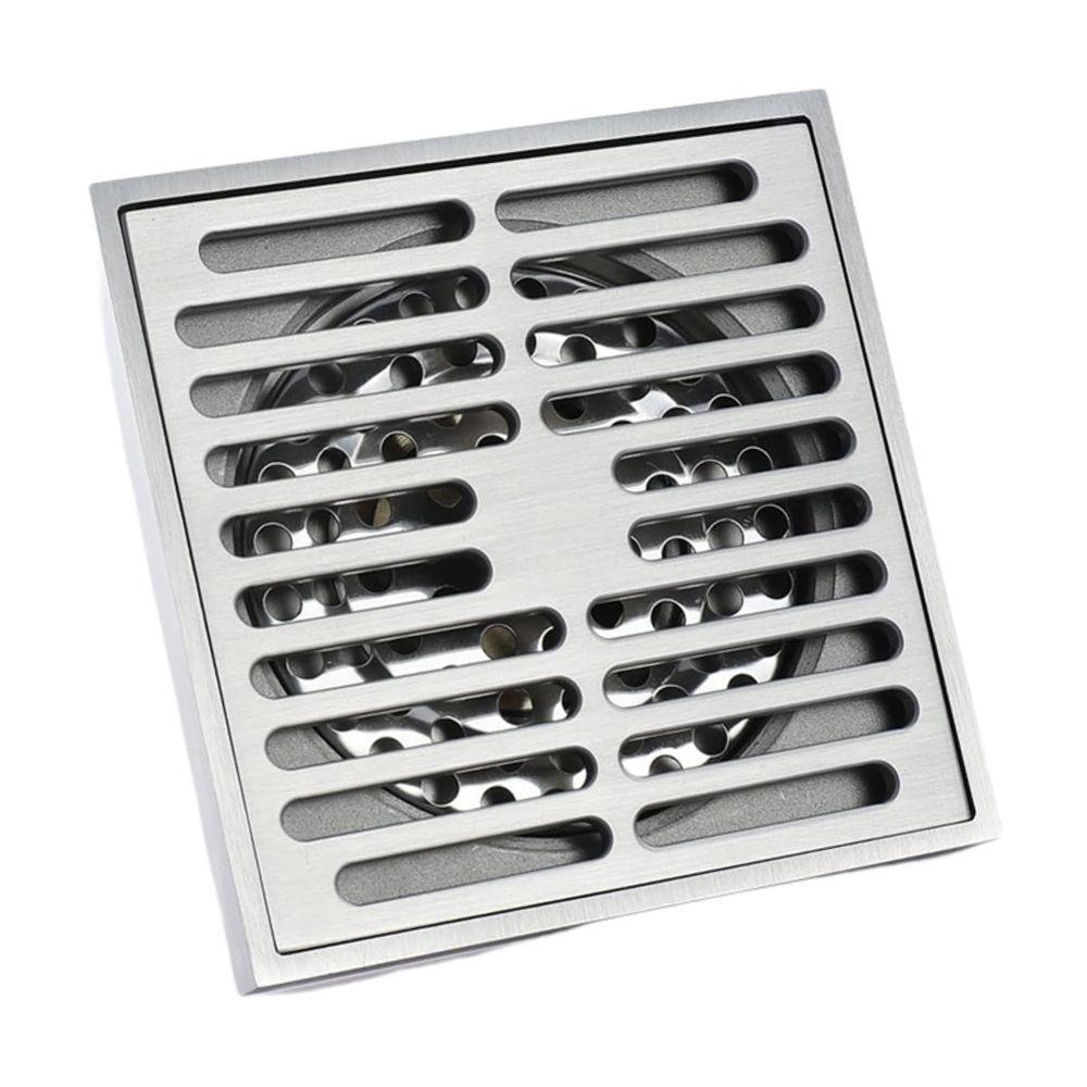Ralo 10x10 Inox Lavabo Banheiro Anti Inseto Anti Odor Rapido Escoamento Seguro Resistente - 1