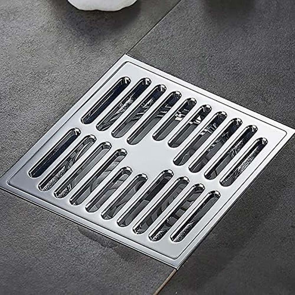 Ralo 10x10 Inox Lavabo Banheiro Anti Inseto Anti Odor Rapido Escoamento Seguro Resistente - 3
