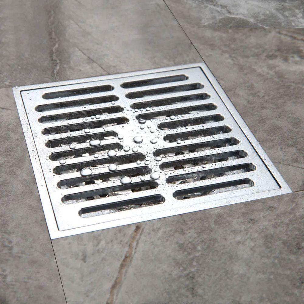 Ralo 10x10 Inox Lavabo Banheiro Anti Inseto Anti Odor Rapido Escoamento Seguro Resistente - 4