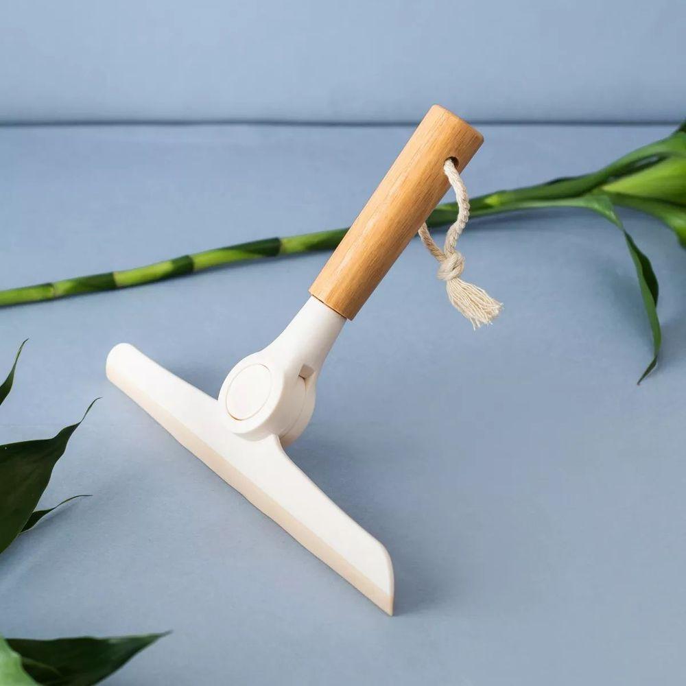 Rodo De Pia Dobrável Com Cabo De Bambu Oikos off White - 7